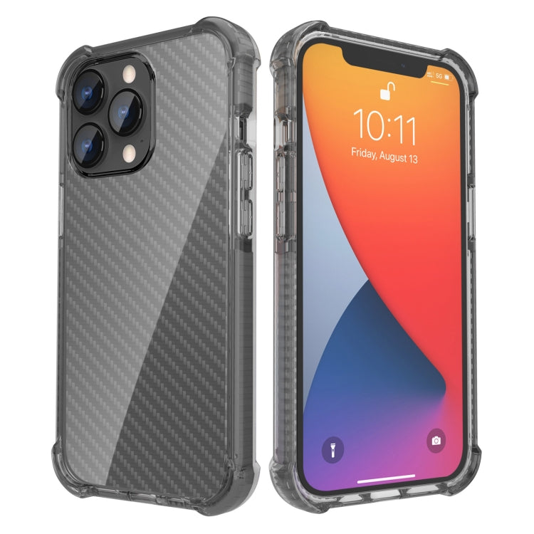 For iPhone 13 Pro Max Carbon Fiber Texture Four-corner Shockproof Phone Case