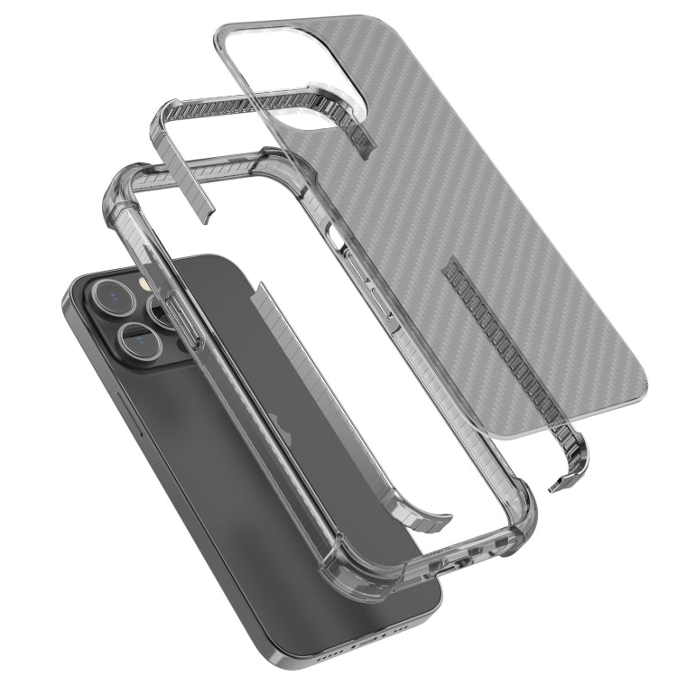 For iPhone 13 Pro Max Carbon Fiber Texture Four-corner Shockproof Phone Case