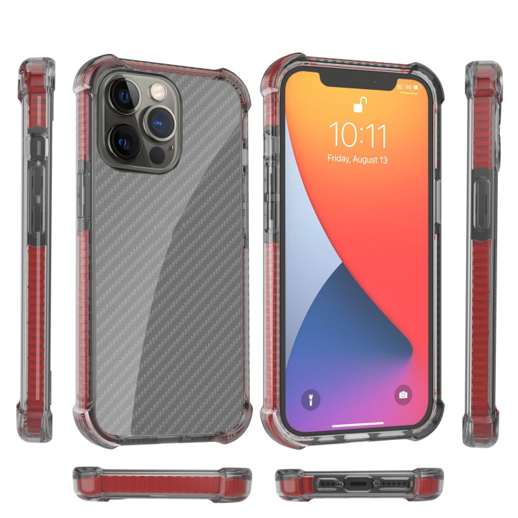 For iPhone 13 Pro Max Carbon Fiber Texture Four-corner Shockproof Phone Case