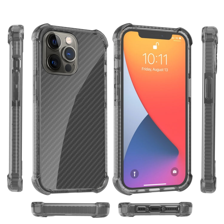 For iPhone 13 Pro Carbon Fiber Texture Four-corner Shockproof Phone Case