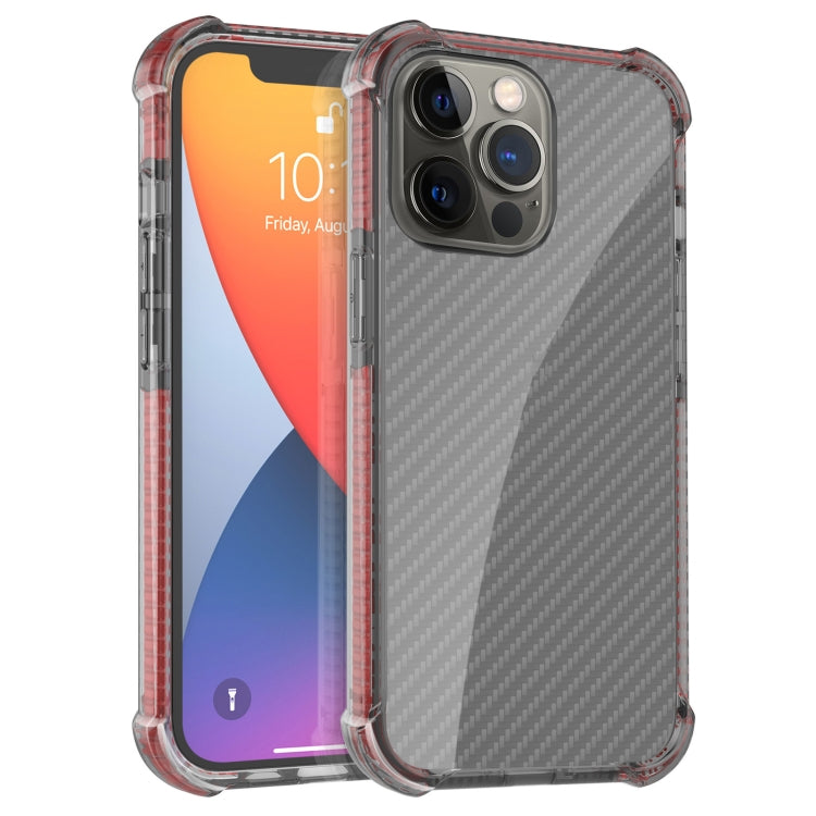 For iPhone 13 Pro Carbon Fiber Texture Four-corner Shockproof Phone Case