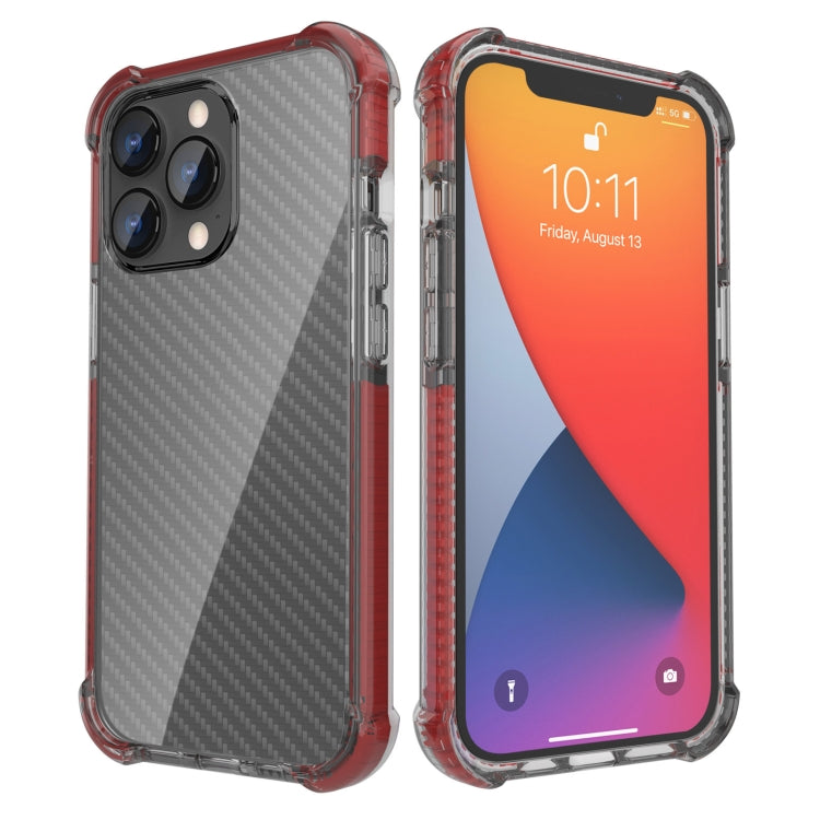 For iPhone 13 Pro Carbon Fiber Texture Four-corner Shockproof Phone Case