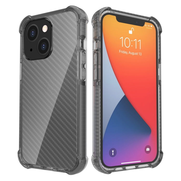 For iPhone 13 Carbon Fiber Texture Four-corner Shockproof Phone Case
