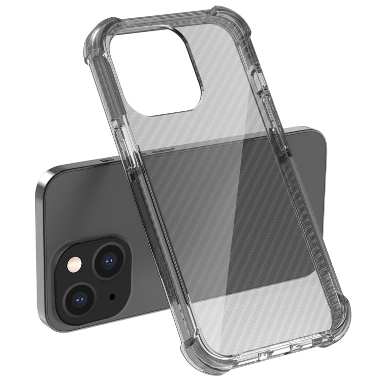 For iPhone 13 Carbon Fiber Texture Four-corner Shockproof Phone Case