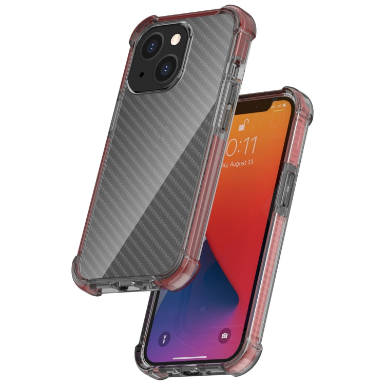For iPhone 13 Carbon Fiber Texture Four-corner Shockproof Phone Case