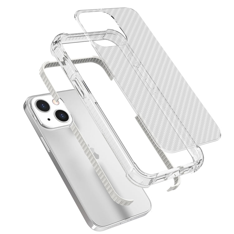 For iPhone 13 Carbon Fiber Texture Four-corner Shockproof Phone Case mini