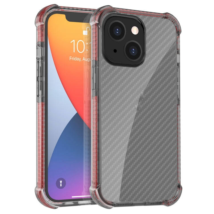For iPhone 13 Carbon Fiber Texture Four-corner Shockproof Phone Case mini