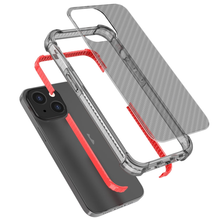 For iPhone 13 Carbon Fiber Texture Four-corner Shockproof Phone Case mini