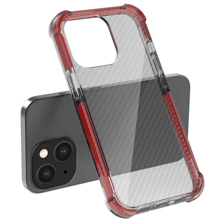 For iPhone 13 Carbon Fiber Texture Four-corner Shockproof Phone Case mini