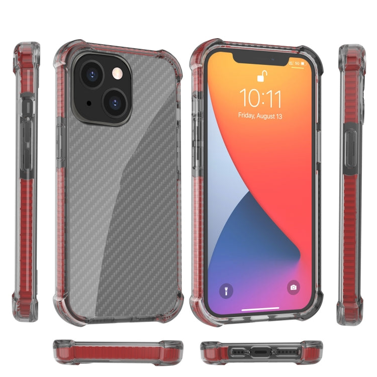 For iPhone 13 Carbon Fiber Texture Four-corner Shockproof Phone Case mini