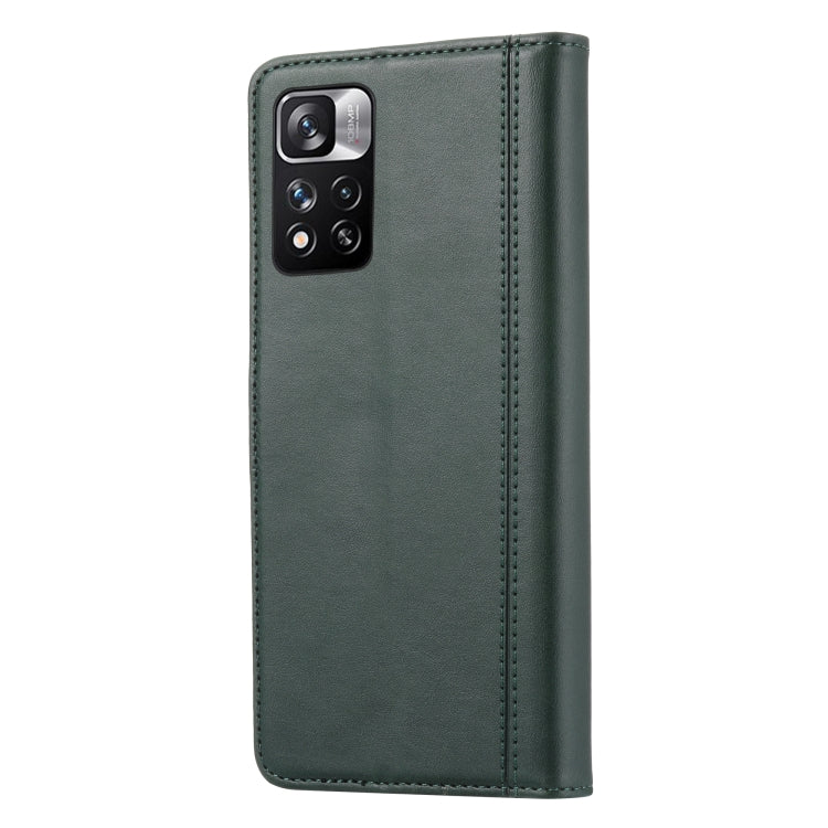 For Xiaomi Redmi Note 11/Poco M4 Pro Calf Texture Double Fold Leather Phone Case