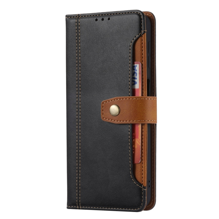 For Samsung Galaxy S22+ 5G Calf Texture Double Fold Leather Phone Case