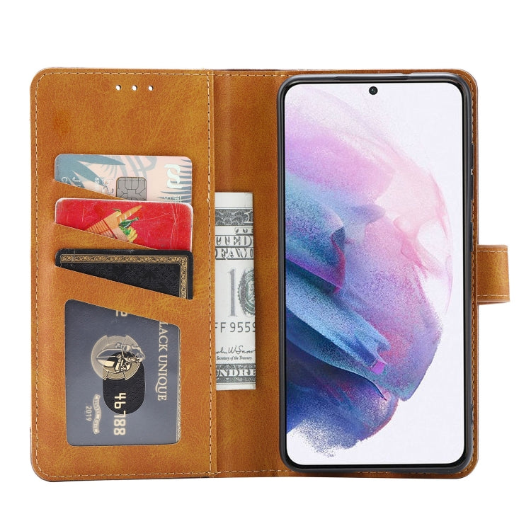 For Samsung Galaxy S22+ 5G Calf Texture Double Fold Leather Phone Case