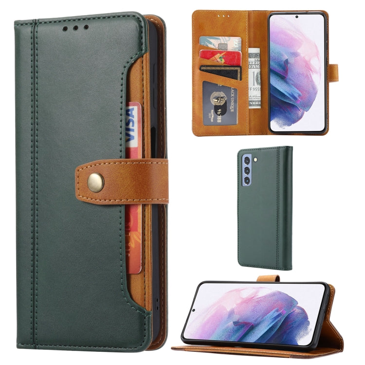 For Samsung Galaxy S22+ 5G Calf Texture Double Fold Leather Phone Case