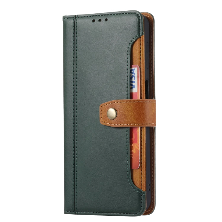 For Samsung Galaxy S22+ 5G Calf Texture Double Fold Leather Phone Case
