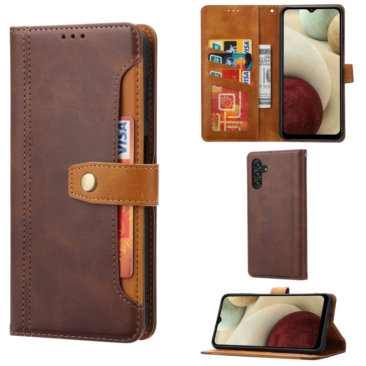 For Samsung Galaxy A13 5G Calf Texture Double Fold Leather Phone Case