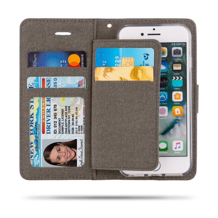 For iPhone SE 2020 & 8 & 7 & 6 ROAR Shockproof PU + TPU Horizontal Flip Leather Case with Holder & Card Slots
