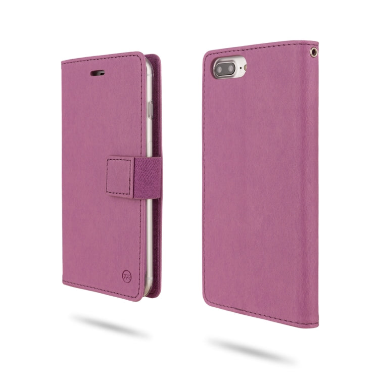 For iPhone 8 Plus & 7 Plus & 6 Plus ROAR Shockproof PU + TPU Horizontal Flip Leather Case with Holder & Card Slots