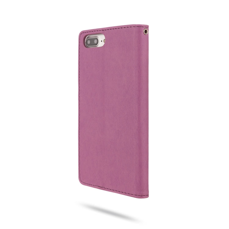 For iPhone 8 Plus & 7 Plus & 6 Plus ROAR Shockproof PU + TPU Horizontal Flip Leather Case with Holder & Card Slots