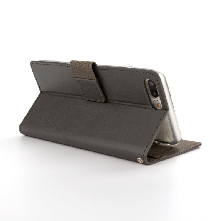 For iPhone 8 Plus & 7 Plus & 6 Plus ROAR Shockproof PU + TPU Horizontal Flip Leather Case with Holder & Card Slots