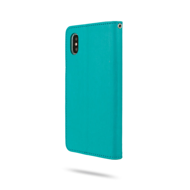 For iPhone XS / X ROAR Shockproof PU + TPU Horizontal Flip Leather Case with Holder & Card Slots