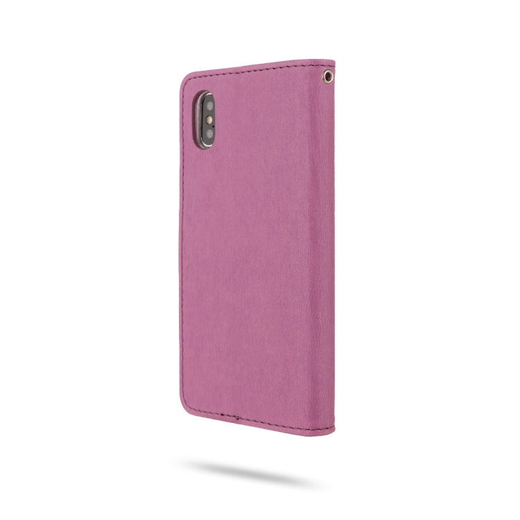 For iPhone XS / X ROAR Shockproof PU + TPU Horizontal Flip Leather Case with Holder & Card Slots