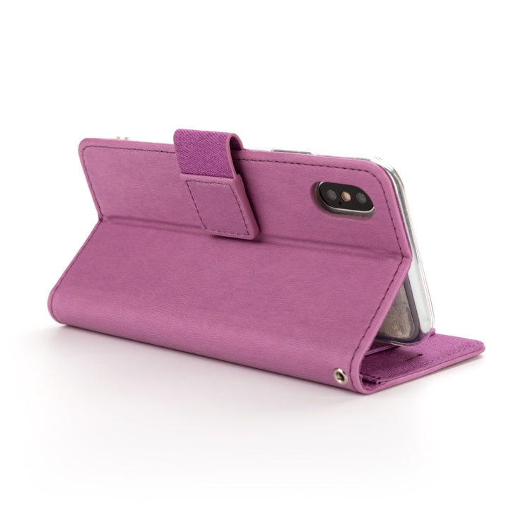 For iPhone XS / X ROAR Shockproof PU + TPU Horizontal Flip Leather Case with Holder & Card Slots