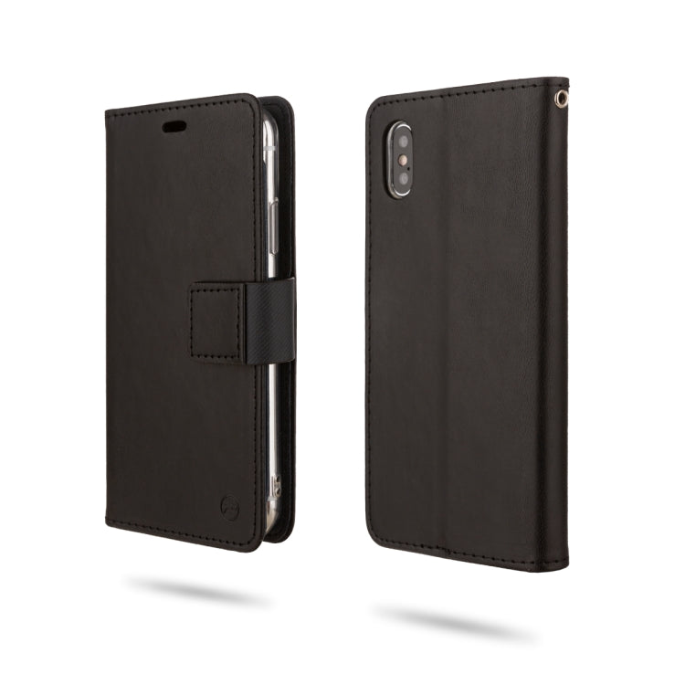 For iPhone XS / X ROAR Shockproof PU + TPU Horizontal Flip Leather Case with Holder & Card Slots