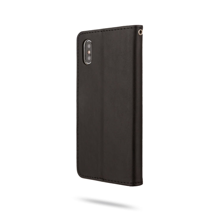 For iPhone XS / X ROAR Shockproof PU + TPU Horizontal Flip Leather Case with Holder & Card Slots