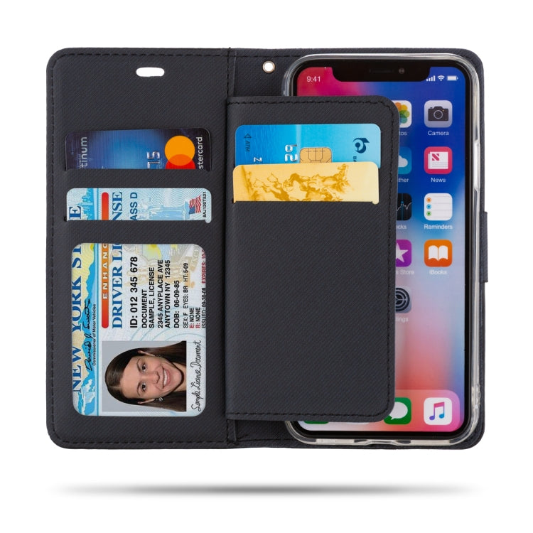 For iPhone XS / X ROAR Shockproof PU + TPU Horizontal Flip Leather Case with Holder & Card Slots
