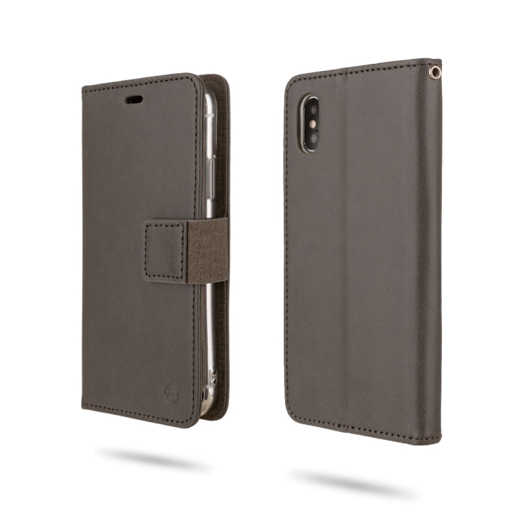 For iPhone XS / X ROAR Shockproof PU + TPU Horizontal Flip Leather Case with Holder & Card Slots