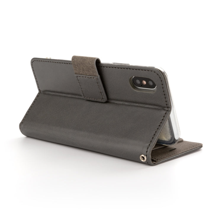 For iPhone XS / X ROAR Shockproof PU + TPU Horizontal Flip Leather Case with Holder & Card Slots