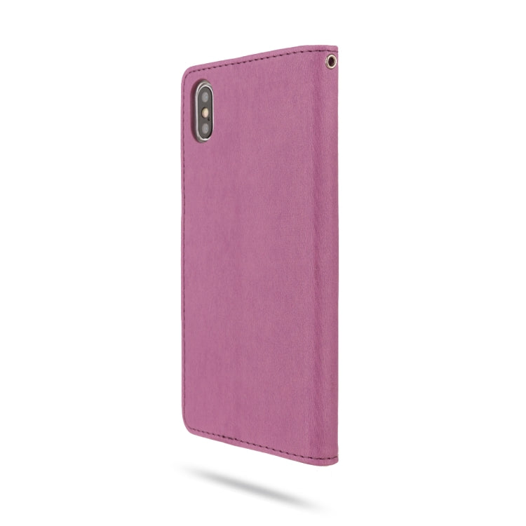 For iPhone XS Max ROAR Shockproof PU + TPU Horizontal Flip Leather Case with Holder & Card Slots