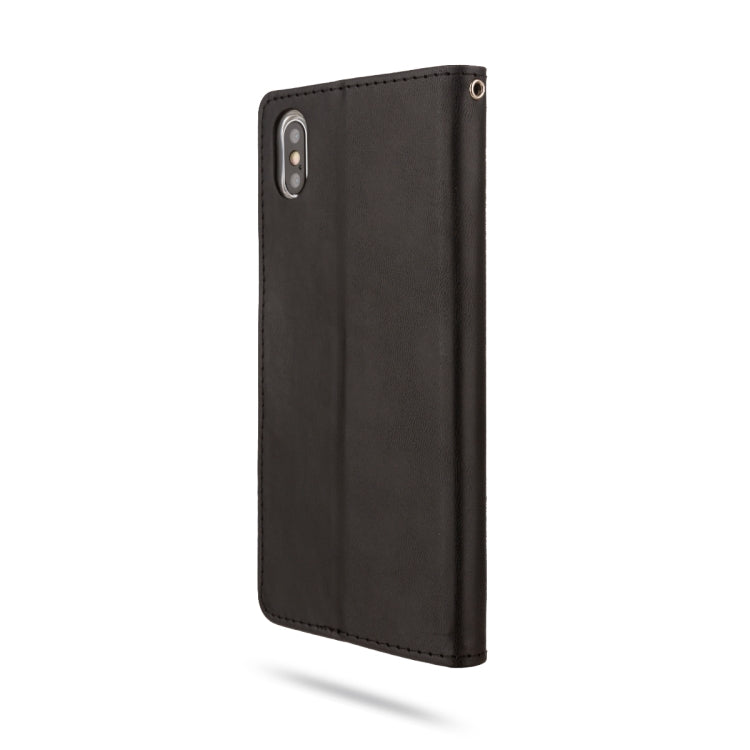 For iPhone XS Max ROAR Shockproof PU + TPU Horizontal Flip Leather Case with Holder & Card Slots
