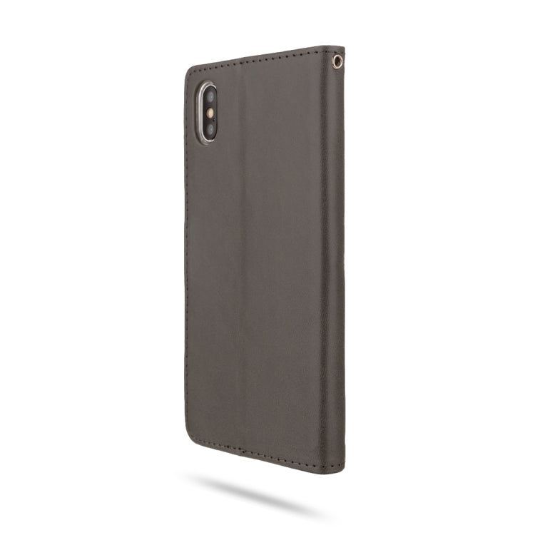 For iPhone XS Max ROAR Shockproof PU + TPU Horizontal Flip Leather Case with Holder & Card Slots