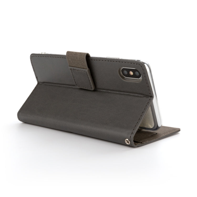 For iPhone XS Max ROAR Shockproof PU + TPU Horizontal Flip Leather Case with Holder & Card Slots