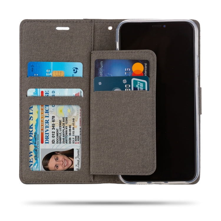 For iPhone 11 Pro Max ROAR Shockproof PU + TPU Horizontal Flip Leather Case with Holder & Card Slots