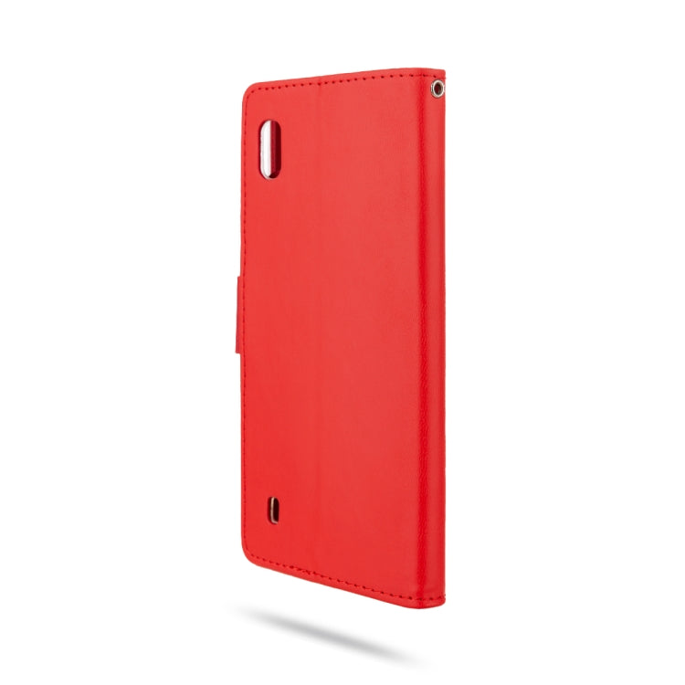 For Galaxy A10 ROAR Shockproof PU + TPU Horizontal Flip Leather Case with Holder & Card Slots