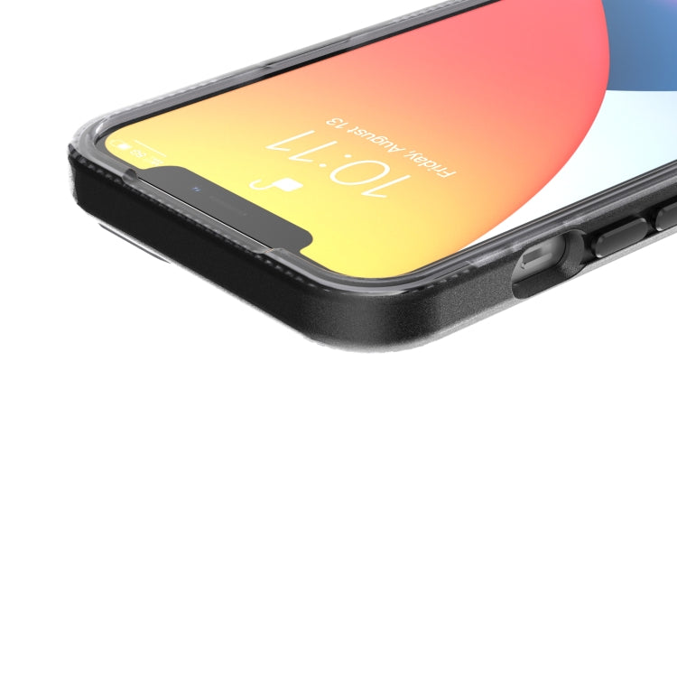 For iPhone 13 Pro Grid Pattern Shockproof Transparent TPU Phone Case