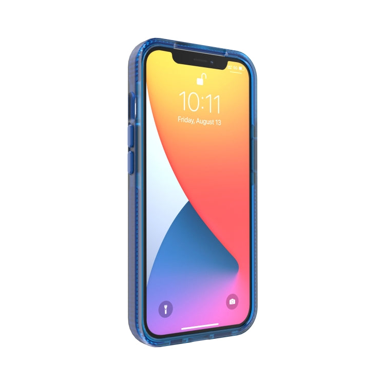 For iPhone 13 Pro Grid Pattern Shockproof Transparent TPU Phone Case