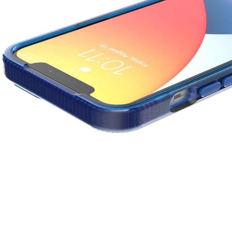 For iPhone 13 Grid Pattern Shockproof Transparent TPU Phone Case