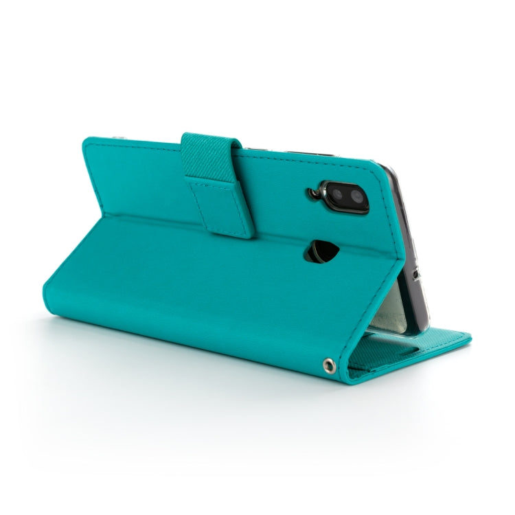 For Galaxy A20 ROAR Shockproof PU + TPU Horizontal Flip Leather Case with Holder & Card Slots