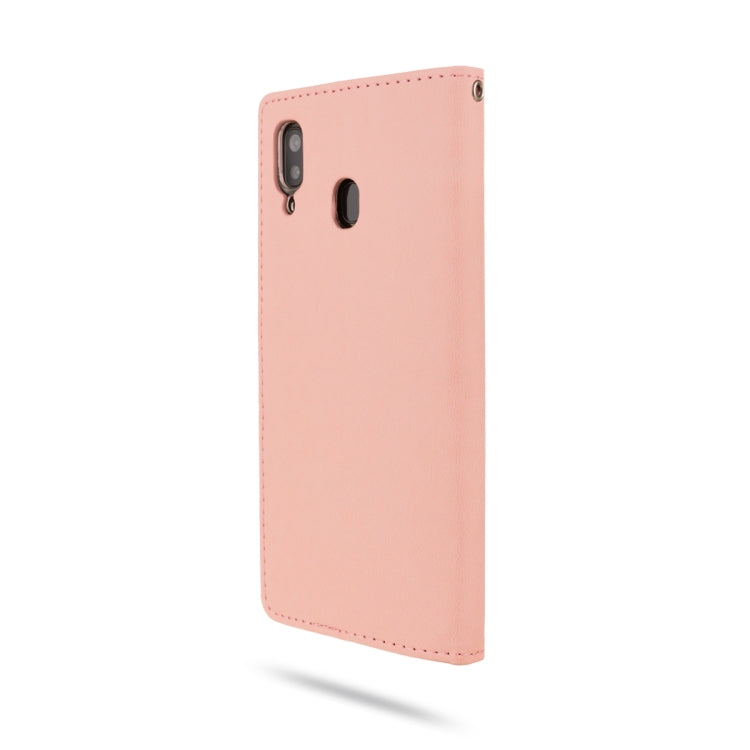 For Galaxy A20 ROAR Shockproof PU + TPU Horizontal Flip Leather Case with Holder & Card Slots