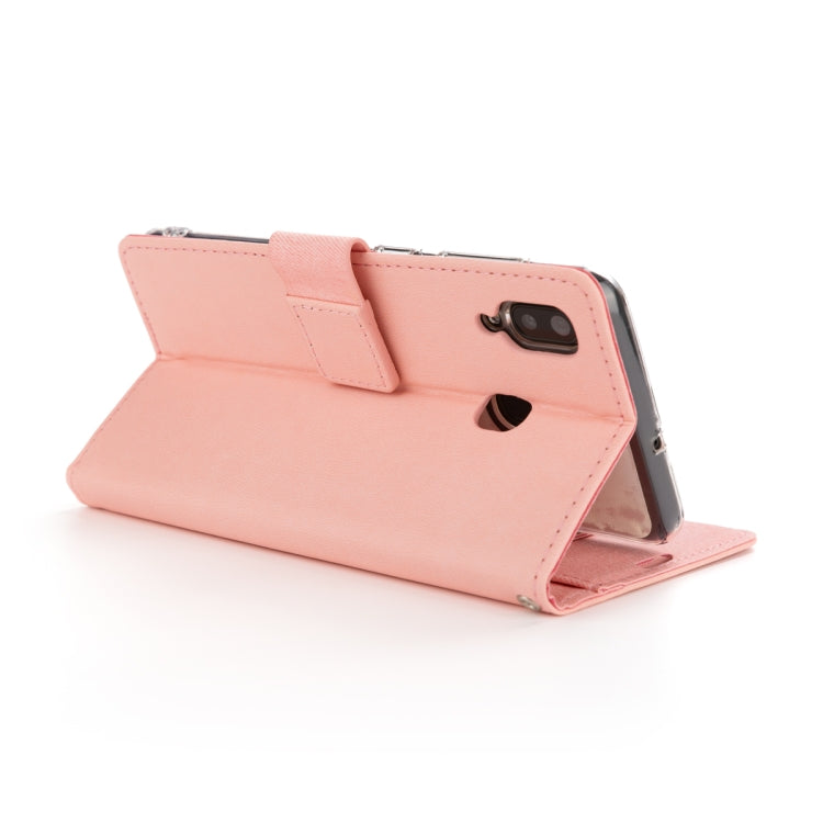 For Galaxy A20 ROAR Shockproof PU + TPU Horizontal Flip Leather Case with Holder & Card Slots