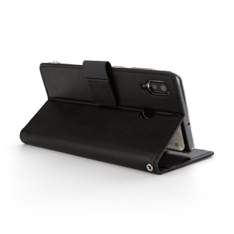 For Galaxy A20 ROAR Shockproof PU + TPU Horizontal Flip Leather Case with Holder & Card Slots
