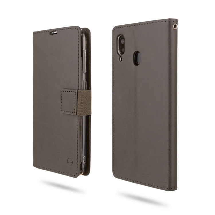 For Galaxy A20 ROAR Shockproof PU + TPU Horizontal Flip Leather Case with Holder & Card Slots