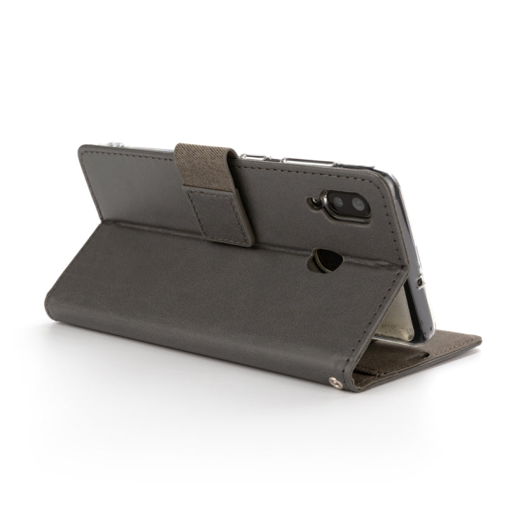 For Galaxy A20 ROAR Shockproof PU + TPU Horizontal Flip Leather Case with Holder & Card Slots