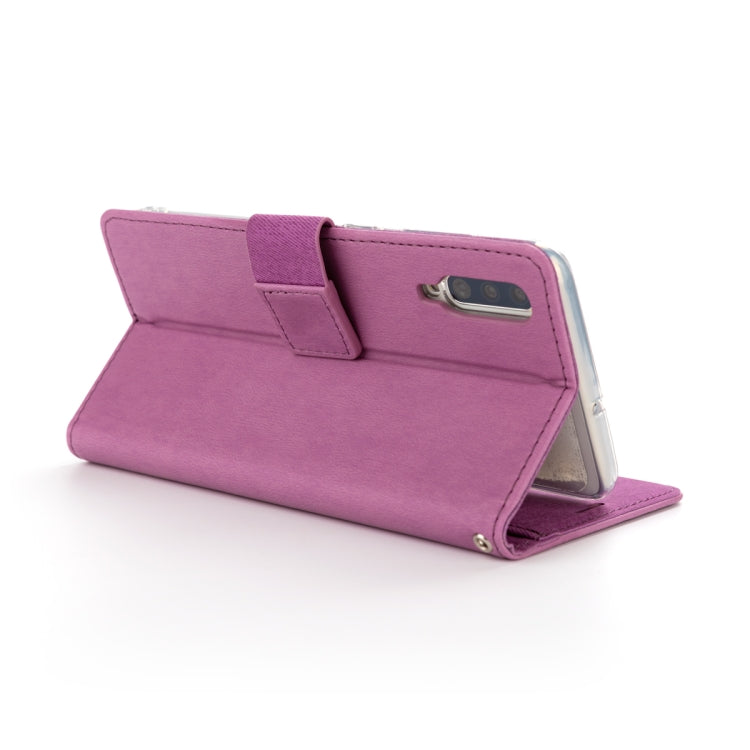 For Galaxy A70 ROAR Shockproof PU + TPU Horizontal Flip Leather Case with Holder & Card Slots
