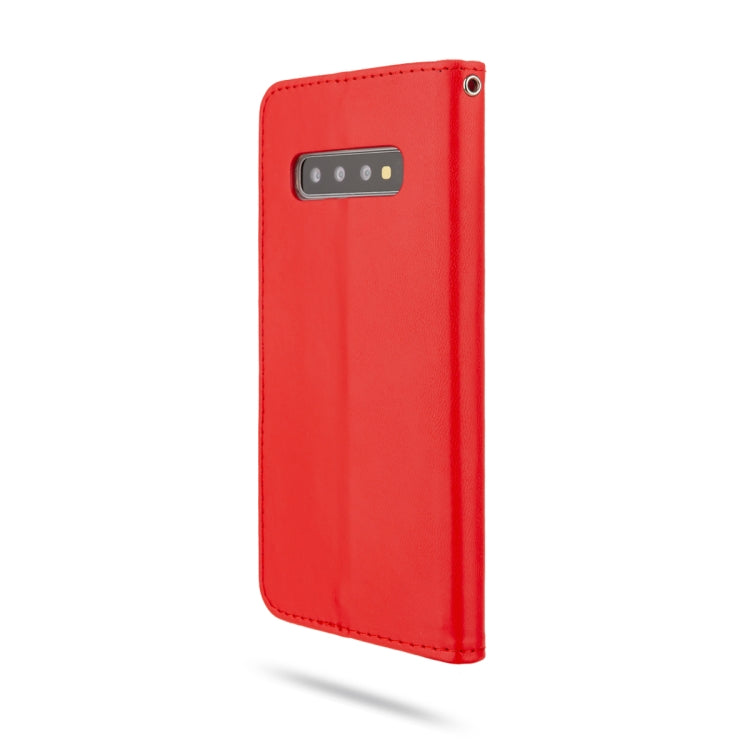 For Galaxy S10 ROAR Shockproof PU + TPU Horizontal Flip Leather Case with Holder & Card Slots
