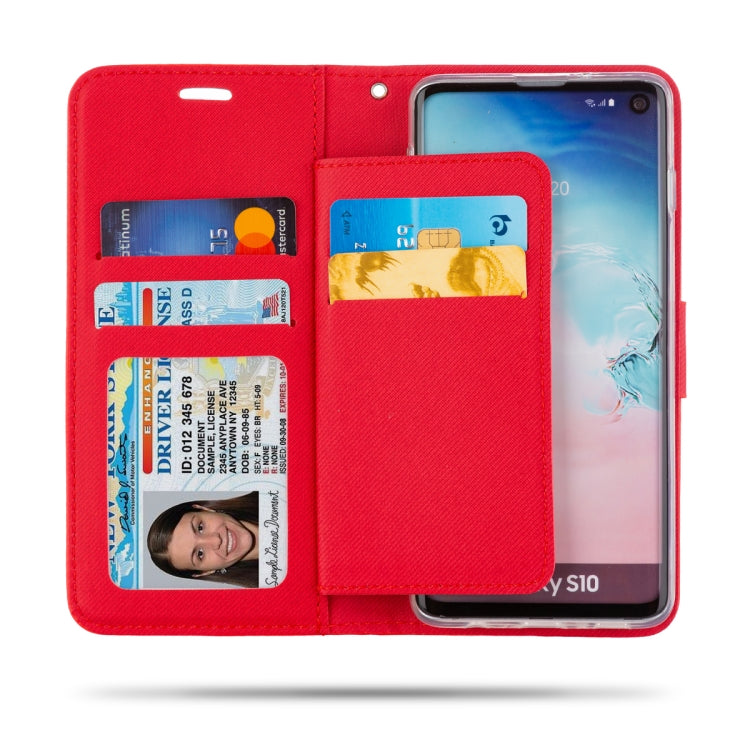 For Galaxy S10 ROAR Shockproof PU + TPU Horizontal Flip Leather Case with Holder & Card Slots